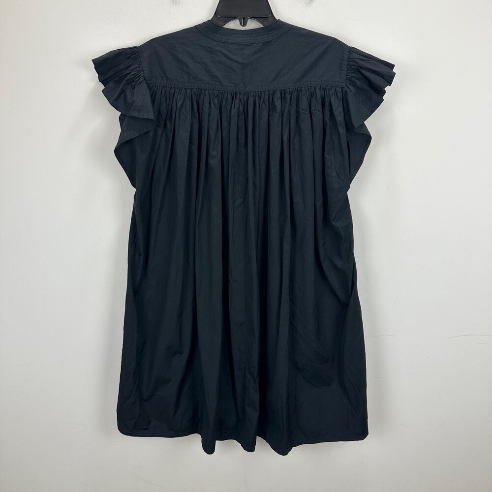 Madewell Flutter Sleeve Button Front Mini Dress P… - image 13